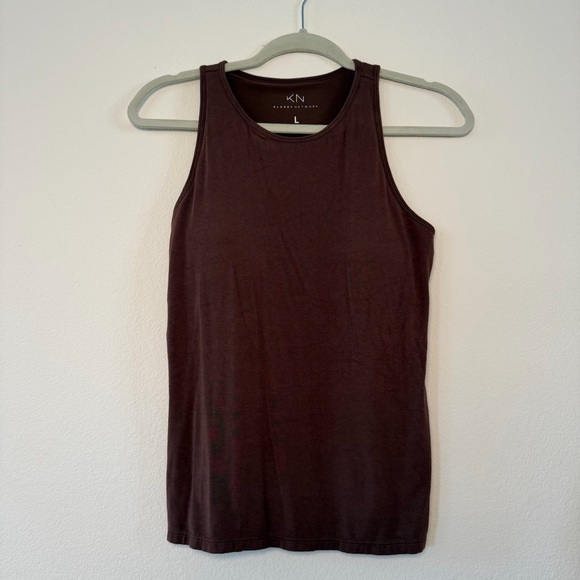 Klassy Network Chocolate Brown Tank Top with Built In Bra - Picture 3 of 5